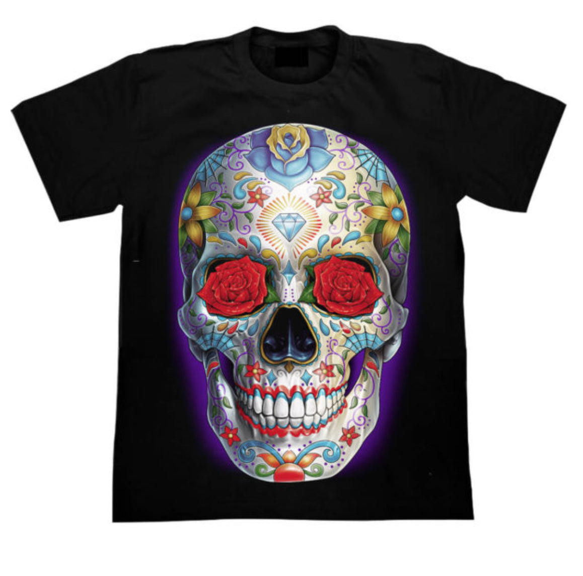 T-shirt Skull Floral – Design Unique et Coloré