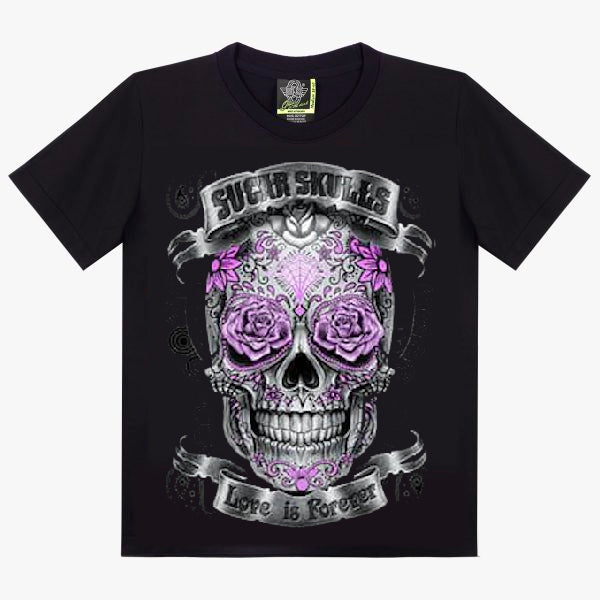 T-SHIRT SUGAR SKULL "LOVE IS FOREVER" - ÉDITION LIMITÉE