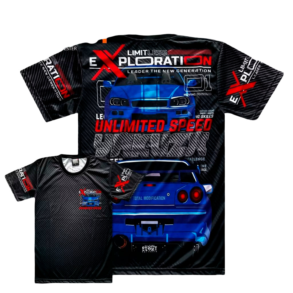 T-shirt "Exploration Unlimited Speed" - Edition Carbon