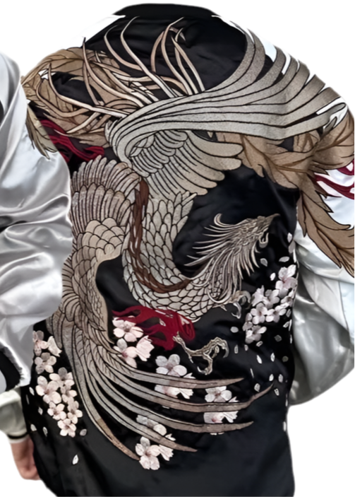 Blouson Sukajan "Phoenix Sakura" – Broderie Japonaise Édition Premium