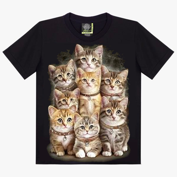T-Shirt Gang de Chatons - Portrait Groupe de Bébés Chats Adorables