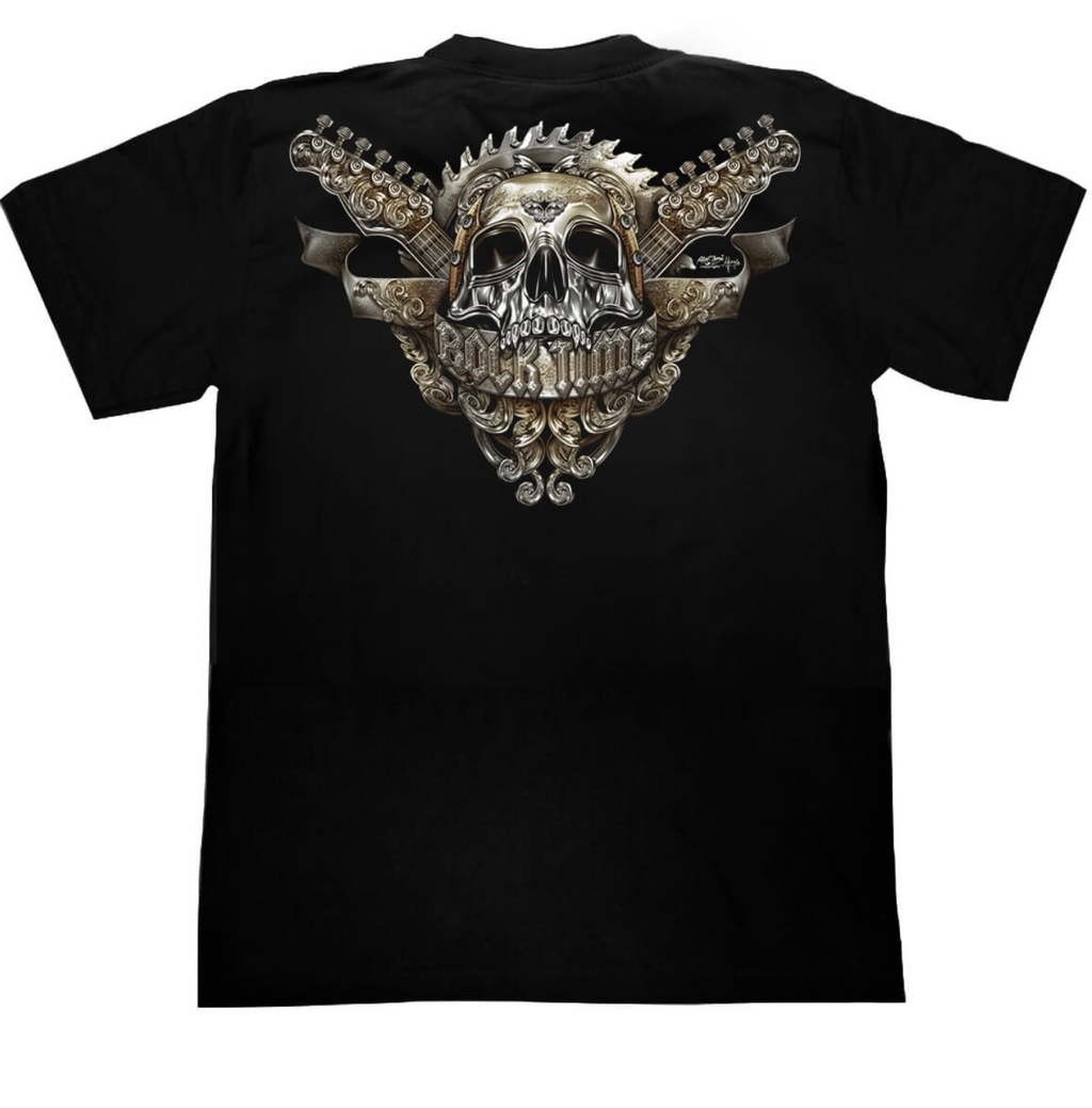 T-shirt Rock Guitare Skull