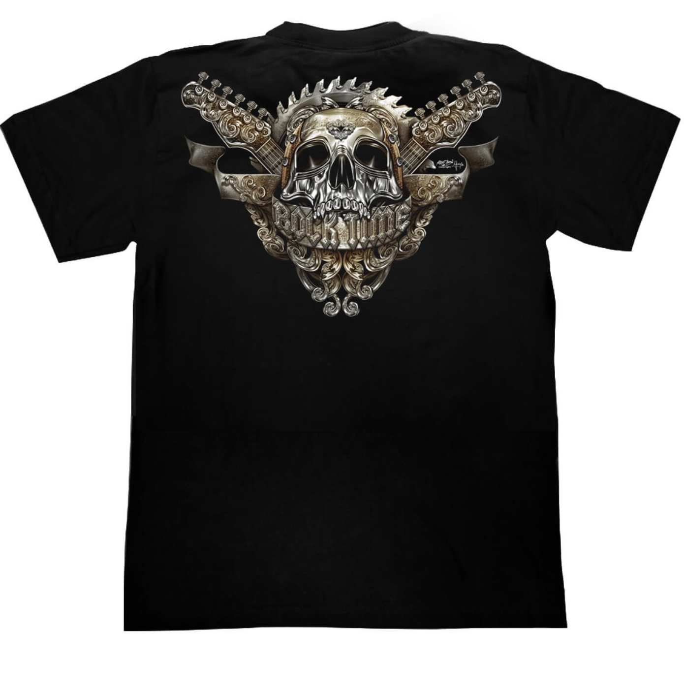 T-shirt Rock Guitare Skull