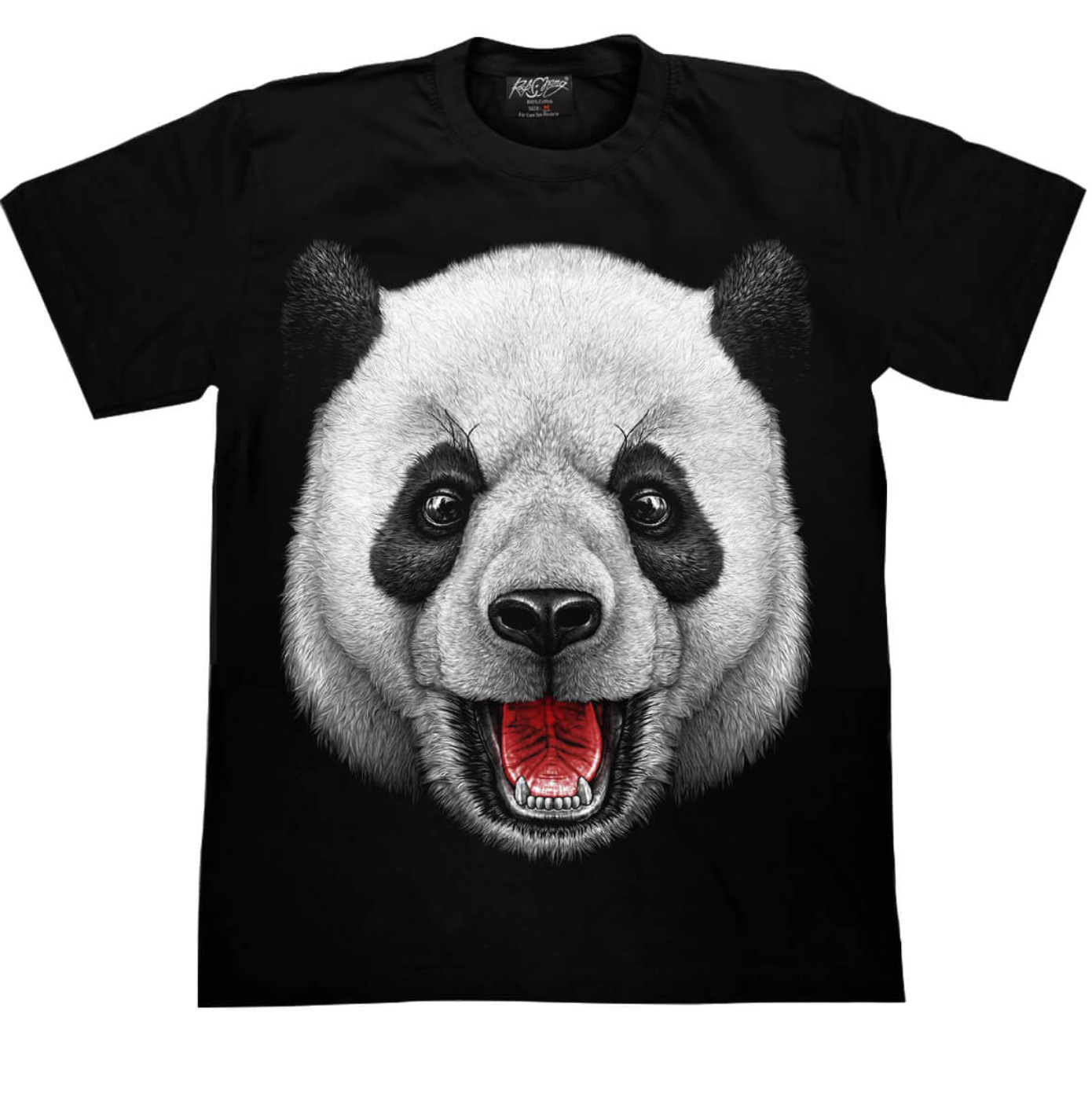 T-Shirt Panda Féroce - Design Réaliste Contrasté
