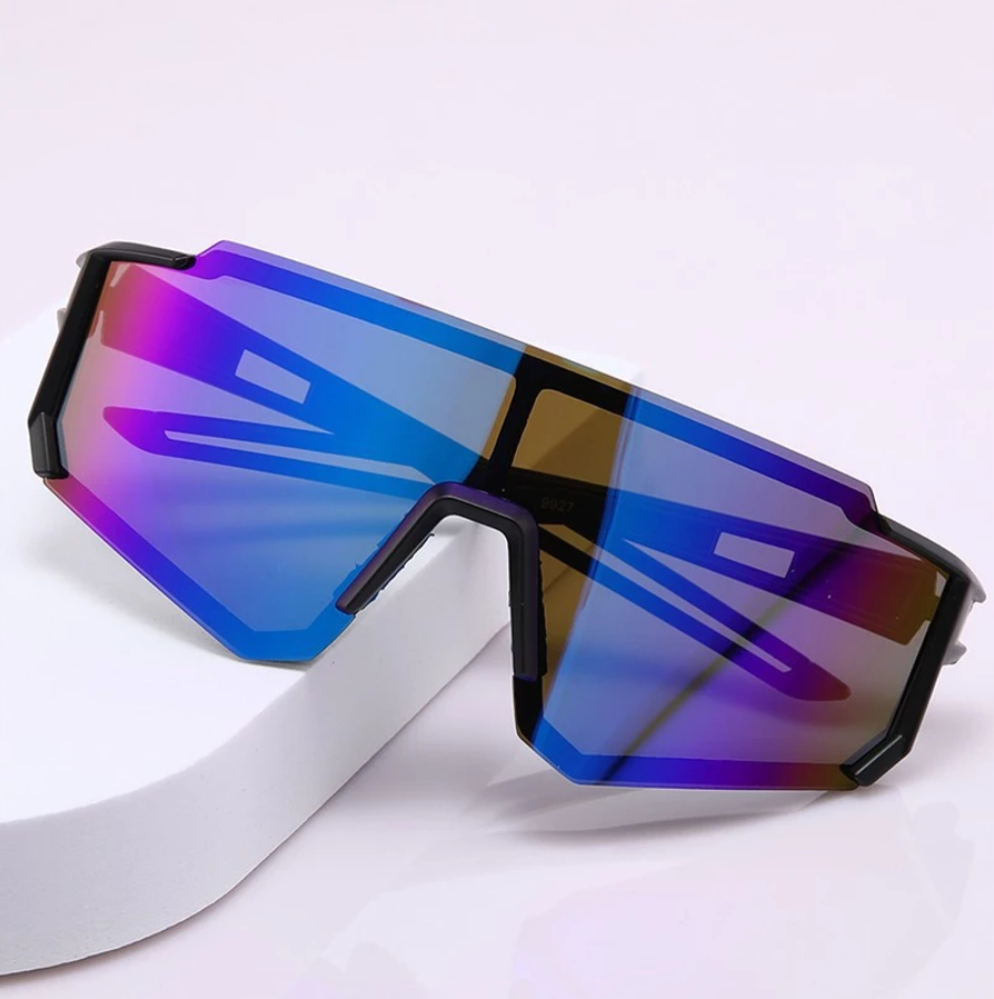 Lunettes Miroir XXL - Verres Arc-en-ciel Effet Chromé