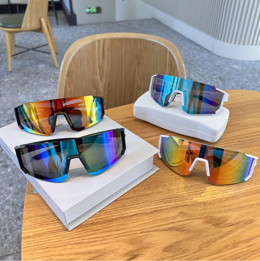 Lunettes Miroir XXL - Verres Arc-en-ciel Effet Chromé