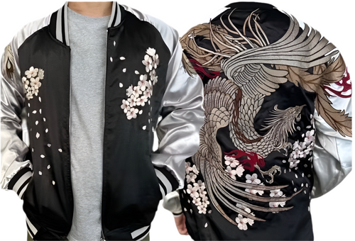 Blouson Sukajan "Phoenix Sakura" – Broderie Japonaise Édition Premium