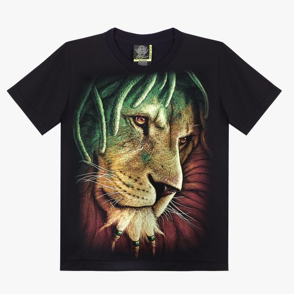 T-Shirt Lion Mystique - Design Artistique Multicolore
