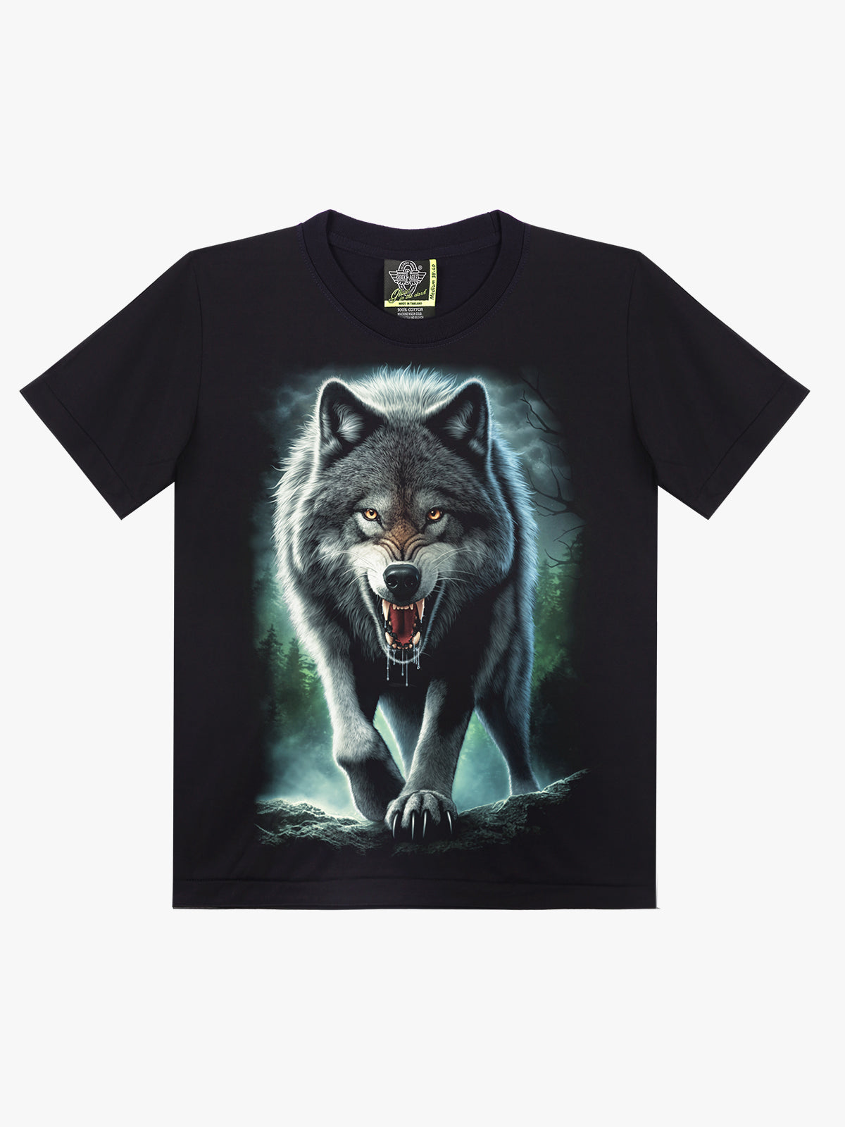 T-Shirt Loup Mystique - Design Fantasy Lumineux