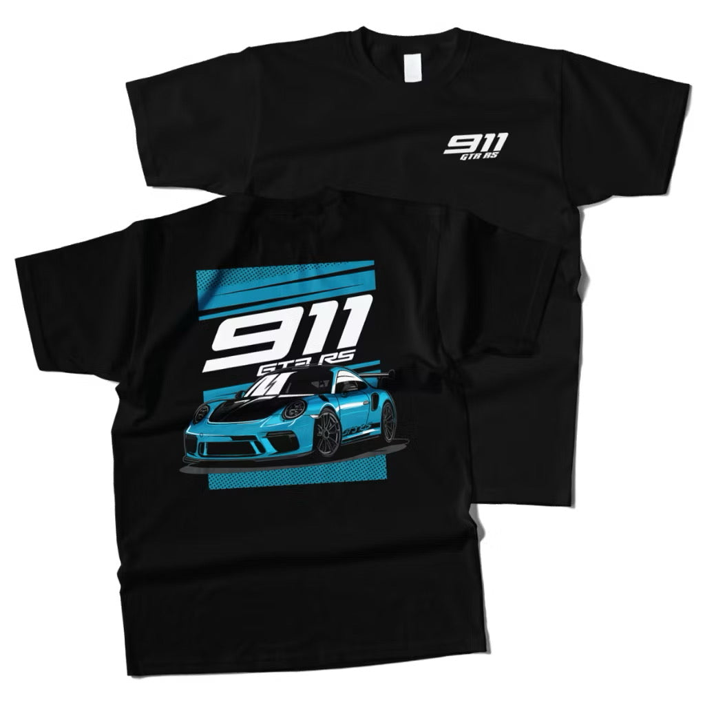 T-shirt Porsche Bleu - Style Sportif et Élégant