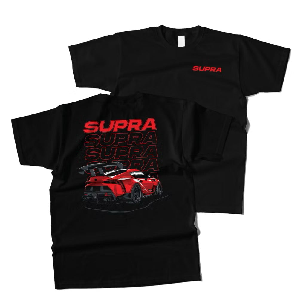 T-shirt Toyota Supra Rouge - Design Exclusif JDM