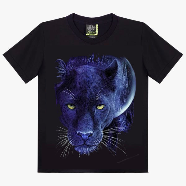 T-shirt Noir Panthère