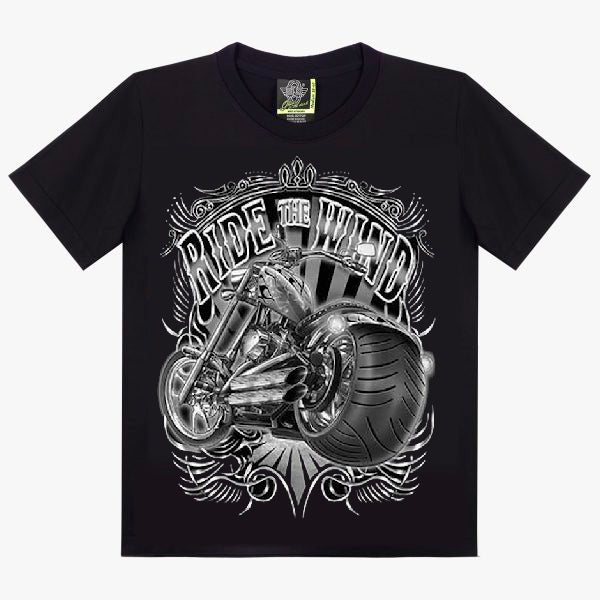 T-shirt Noir Guerrier Rock - Design Squelette Métallique