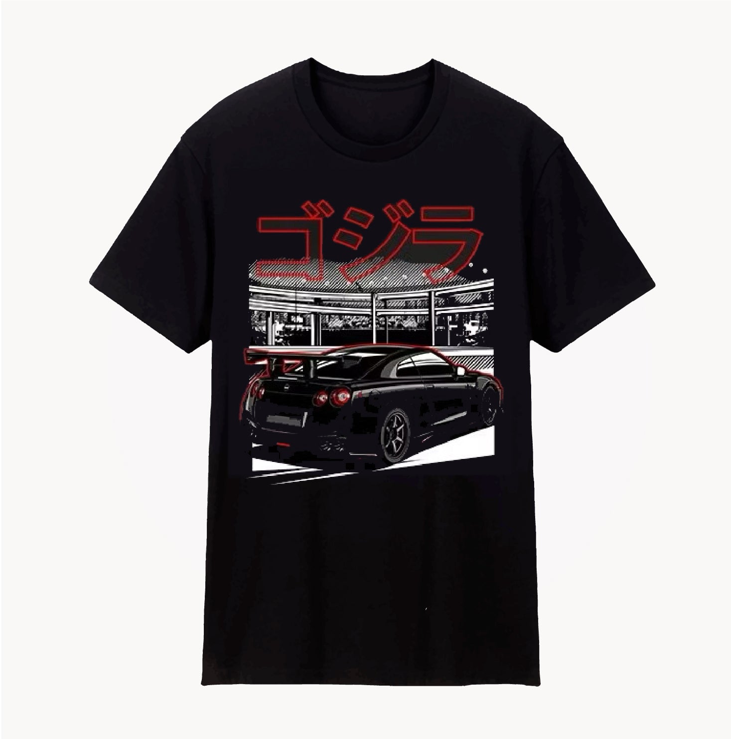 T-shirt Godzilla JDM - Nissan GT-R Street Scene