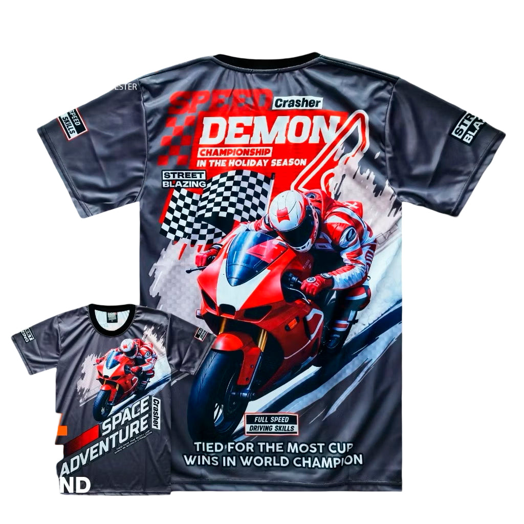 T-shirt "Speed Demon" - Course Moto